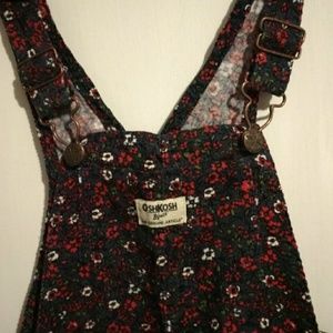 Oshkosh girls 5t corduroy flower overalls